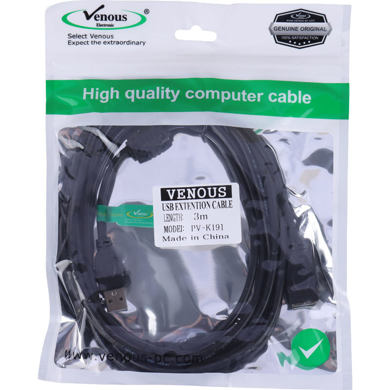 کابل افزایش طول USB ونوس PV-K191 طول 3 متر
