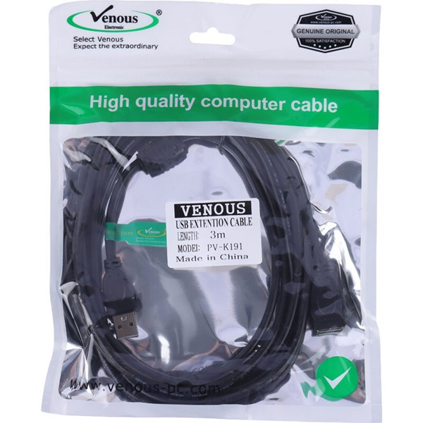 کابل افزایش طول USB ونوس PV-K191 طول 3 متر