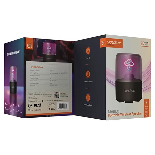 اسپیکر بلوتوثی پرودو Soundtec MARLO PDSTCQL2030
