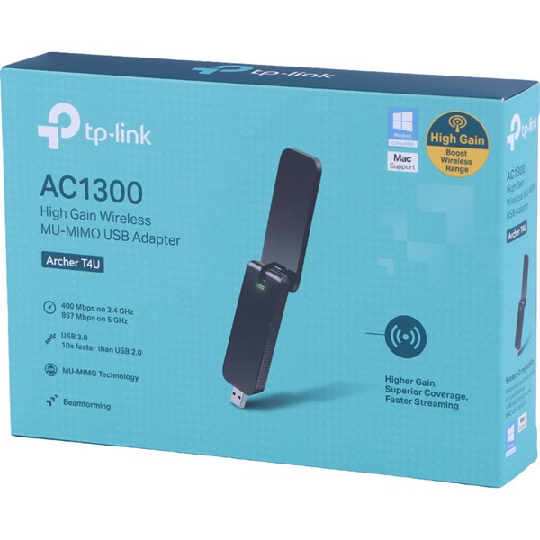 کارت شبکه بی سیم آنتن دار تی پی لینک Archer T4U AC1300 867Mbps