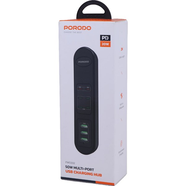 شارژر رومیزی فست شارژ 9 پورت پرودو PD-FWCH032 PD 20W