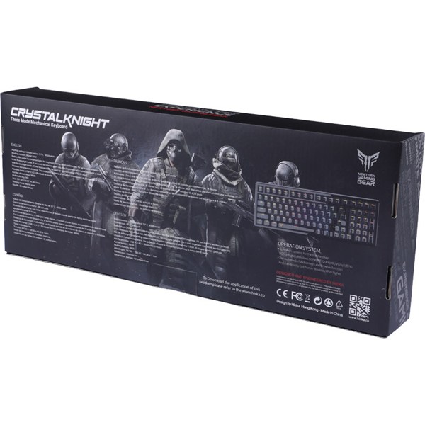 کیبورد بی سیم گیمینگ هیسکا Crystal Knight HX-KEG460