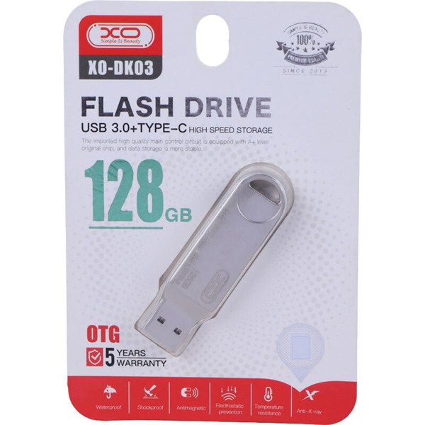 فلش 128 گیگ ایکس او XO-DK03 OTG Type-C USB3.0