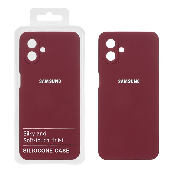 قاب سیلیکونی پاک کنی اورجینال درجه یک Samsung Galaxy A07 - زرشکی (پک دار)