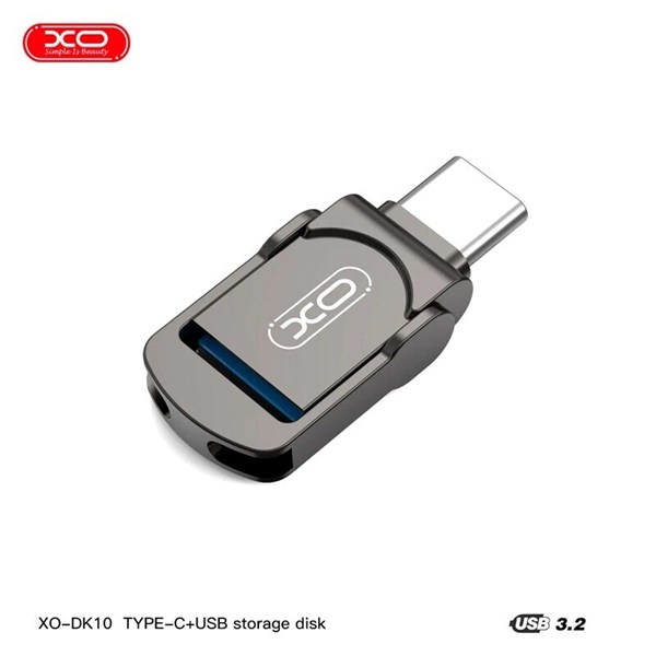 فلش 128 گیگ ایکس او XO-DK-10 OTG Type-C USB3.2