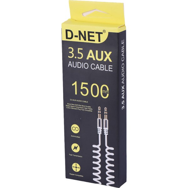 کابل فنری AUX دی نت طول 1.5 متر