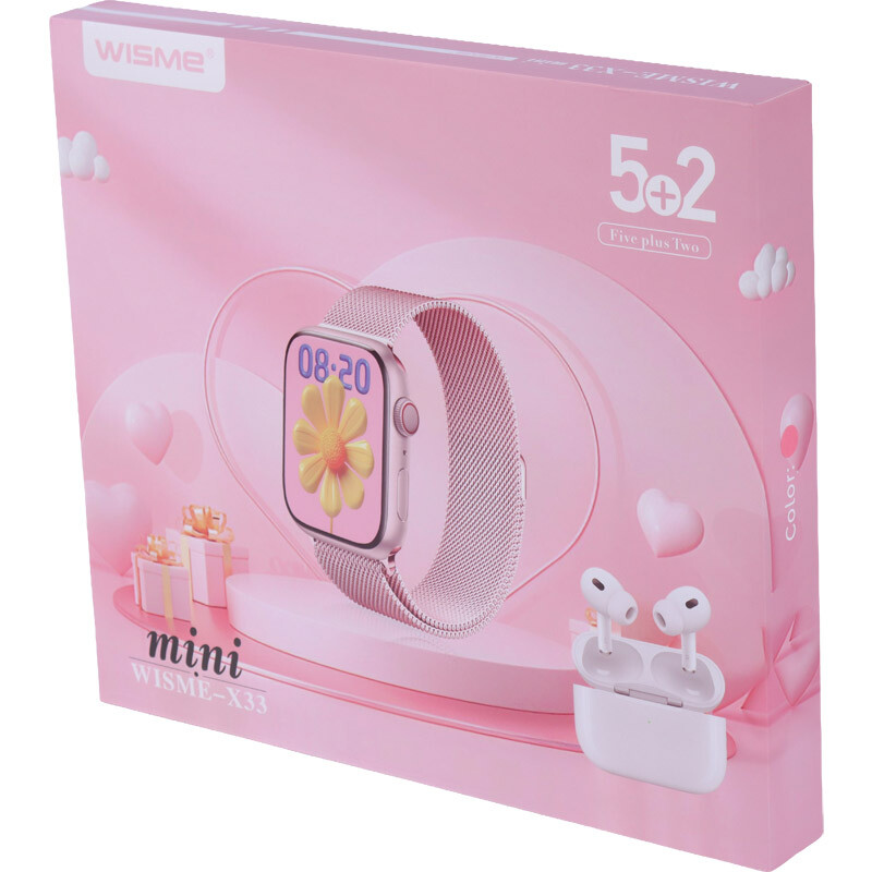 پکیج ساعت هوشمند و هندزفری بلوتوثی ویسمی WISME-X33 Mini