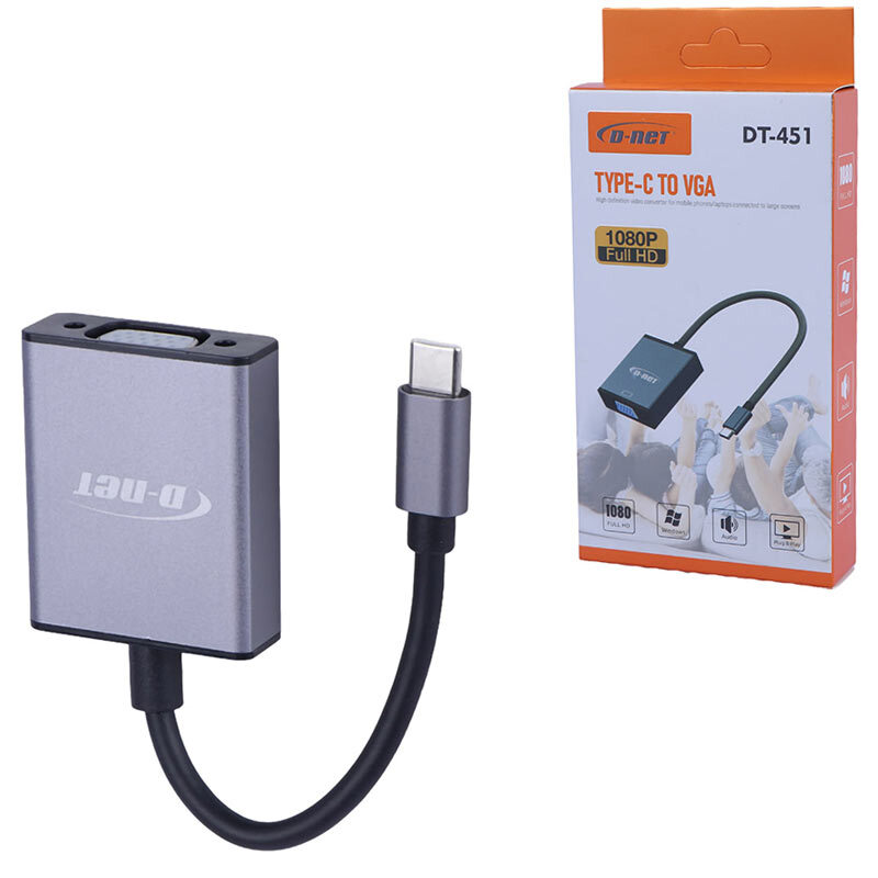 تبدیل Type-C به VGA دی نت DT-451