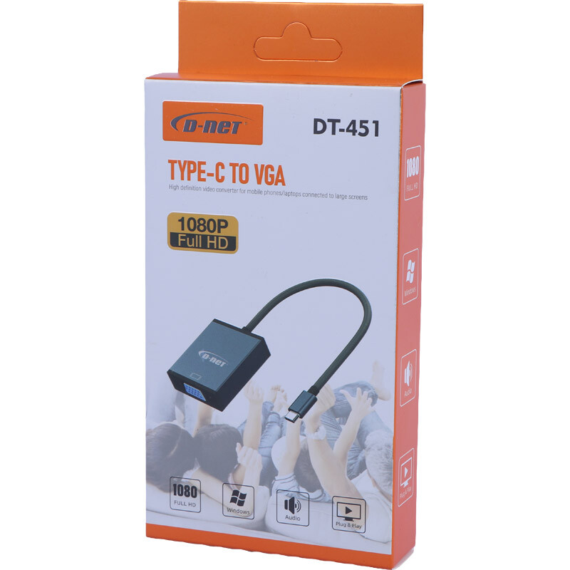 تبدیل Type-C به VGA دی نت DT-451