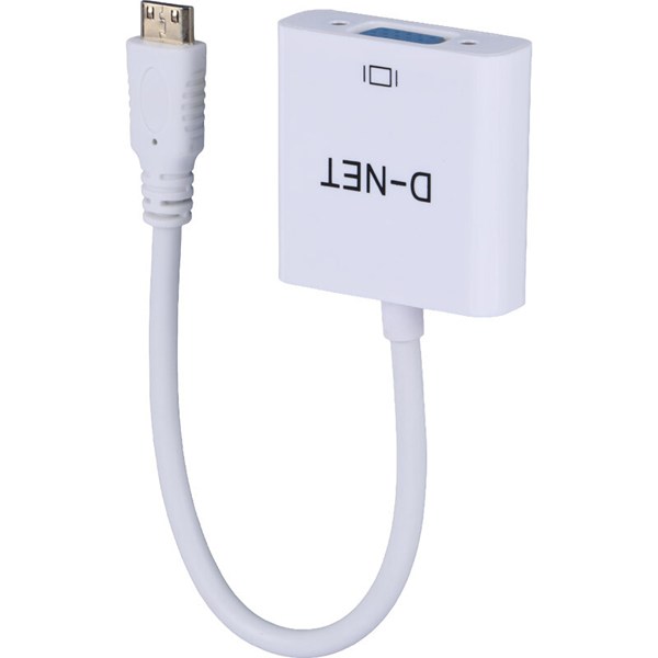 تبدیل Mini HDMI به VGA دی نت + کابل صدا