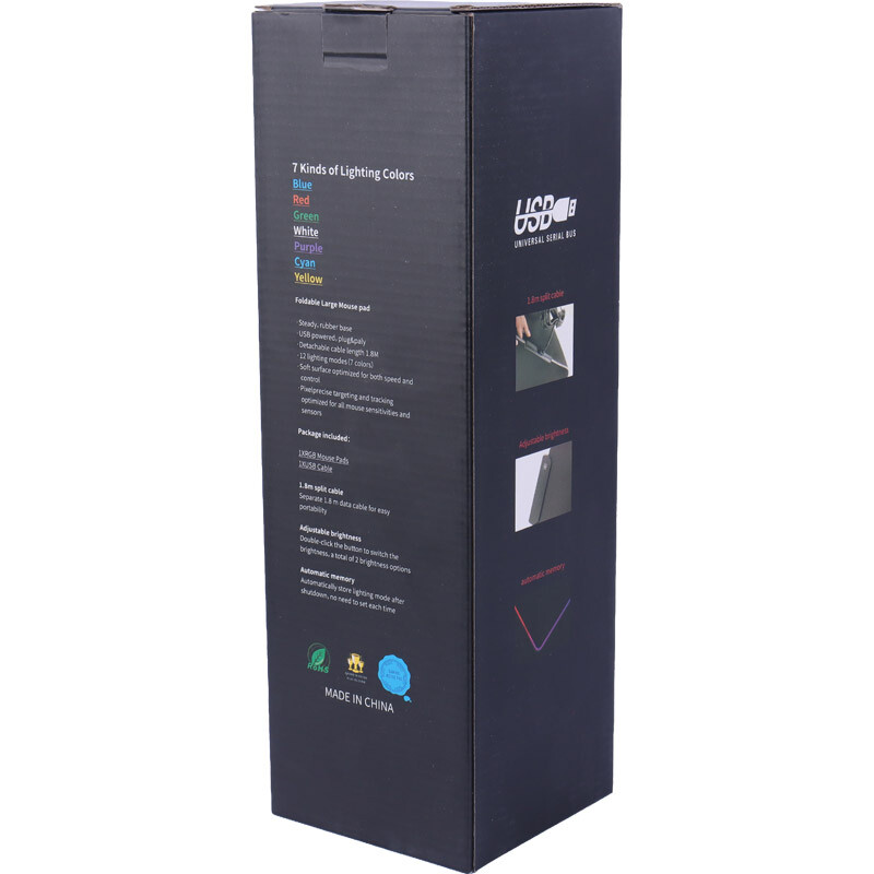 موس پد گیمینگ طرح لانه زنبوری RGB سایز 30*80 سانتی متر