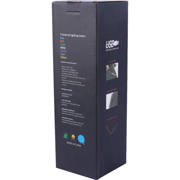 موس پد گیمینگ طرح لانه زنبوری RGB سایز 30*80 سانتی متر