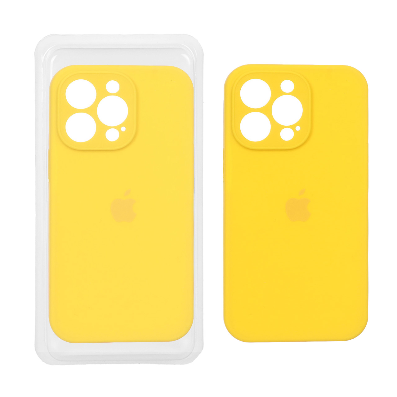 قاب سیلیکونی پاک کنی محافظ لنزدار اورجینال مدل Apple iPhone 13 Pro - زرد کد1 (پک دار )