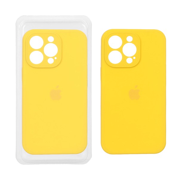 قاب سیلیکونی پاک کنی محافظ لنزدار اورجینال مدل Apple iPhone 13 Pro - زرد کد1 (پک دار )
