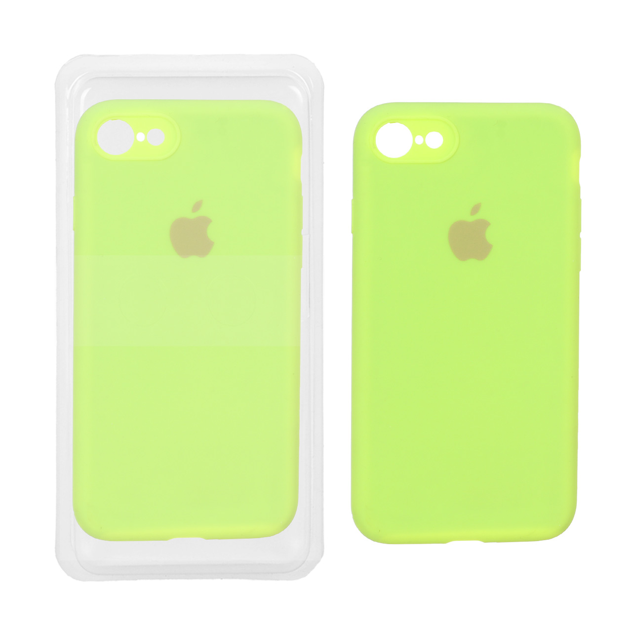 قاب سیلیکونی پاک کنی محافظ لنزدار اورجینال مدل Apple iPhone 7 / iPhone 8 / iPhone SE (2020) - سبز فسفری (پک دار )