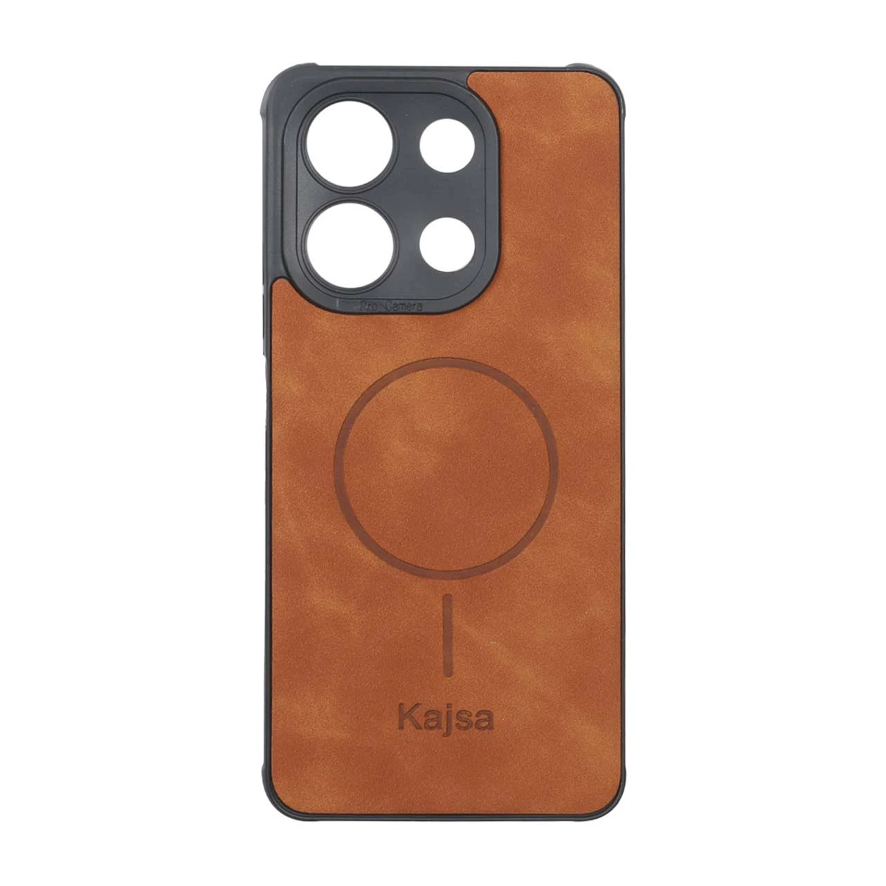قاب جیر Kajsa طرح مگ سیف MNC مدل Xiaomi Redmi Note 13 4G - قهوه ای روشن