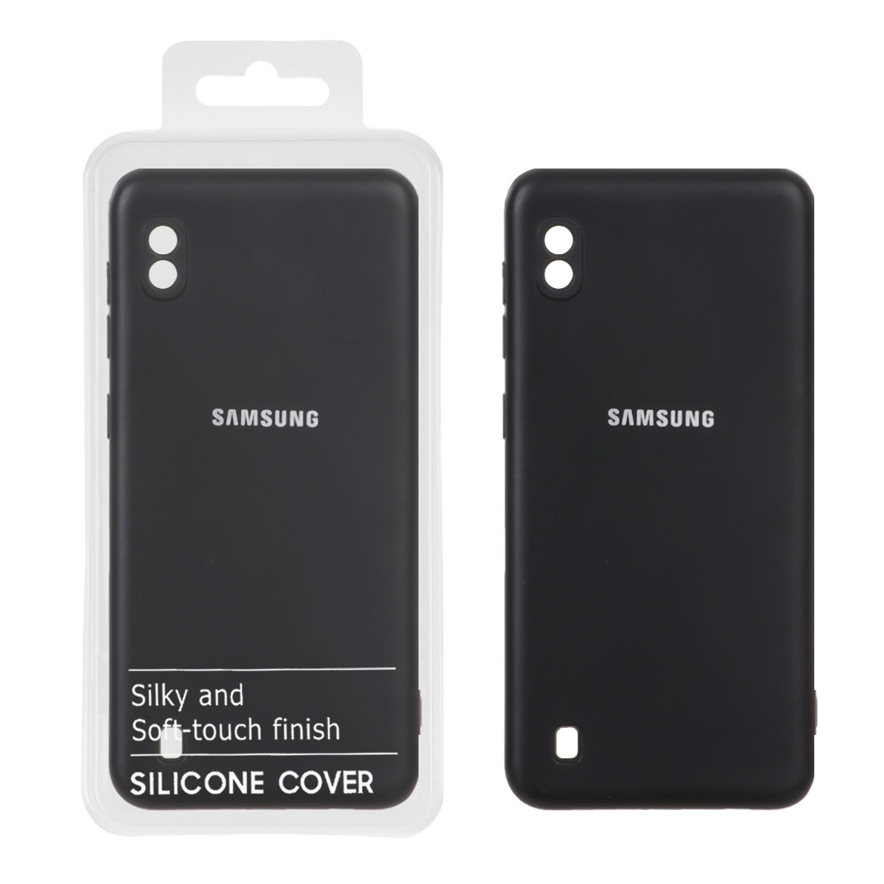 قاب نیو سیلیکون محافظ لنزدار RFF مدل Samsung Galaxy A10 / M10 - مشکی (پک دار)