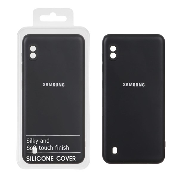 قاب نیو سیلیکون محافظ لنزدار RFF مدل Samsung Galaxy A10 / M10 - مشکی (پک دار)
