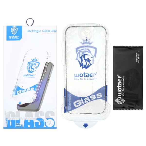 محافظ صفحه نمایش شیشه ای اورجینال Wotaer - Magic Glass Box مدل NTC - Apple iPhone 17 / iPhone 16 Pro (پک دار)