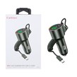 شارژر فندکی PD و فست دو پورت Earldom مدل CC44 83W - مشکی(کابل رابط متصل Type-c)