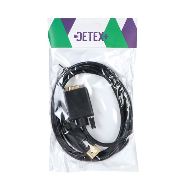کابل 1.8 متری DETEX+ DP To VGA - مشکی