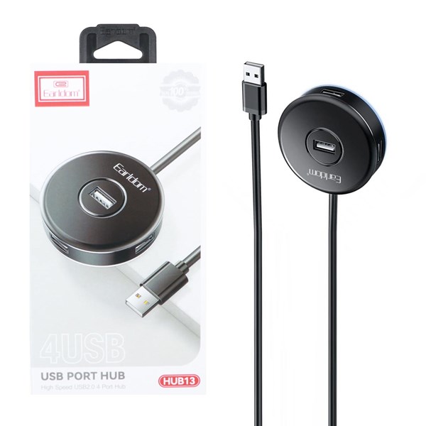 هاب 4 پورت Earldom USB2.0 مدل HUB13 - مشکی