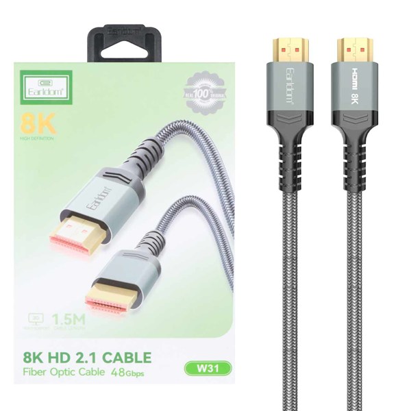 کابل 1.5 متری Earldom HDMI مدل W31 - مشکی
