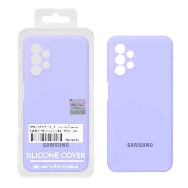 قاب سیلیکونی پاک کنی اورجینال Master Quality مدل Samsung Galaxy A13 4G - بنفش روشن (پک دار)