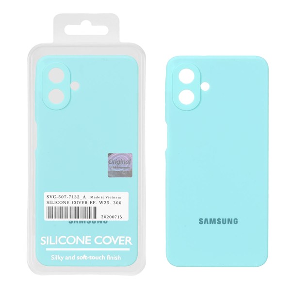 قاب سیلیکونی پاک کنی اورجینال Master Quality مدل Samsung Galaxy A07 - سبز آبی (پک دار)
