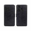 کیف موبایل چرمی مگنتی محافظ لنزدار Xiaomi Redmi 13X / Redmi 13 4G / Poco M6 4G - مشکی