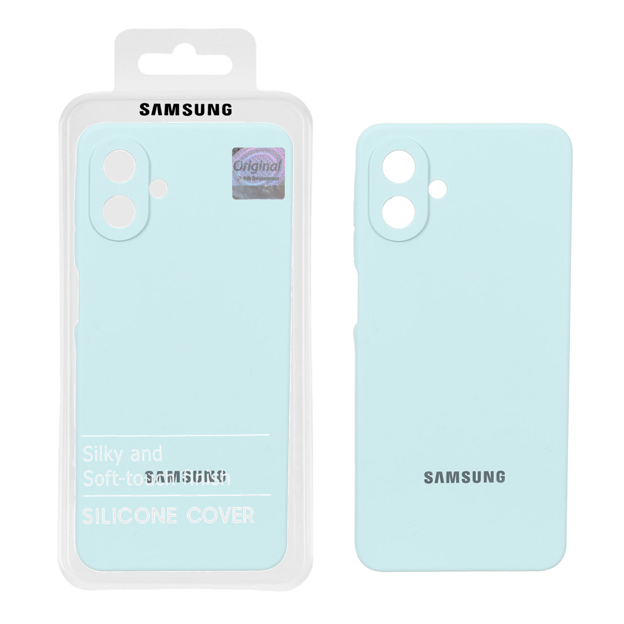 قاب سیلیکونی پاک کنی اورجینال Master Quality مدل Samsung Galaxy A07 - آبی کبریتی (پک دار)