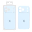 قاب سیلیکونی پاک کنی محافظ لنزدار اورجینال Apple iPhone 17 Pro Max - آبی آسمانی (پک اصلی)