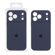 قاب سیلیکونی پاک کنی محافظ لنزدار اورجینال Apple iPhone 17 Pro Max - سرمه ای تیره (پک اصلی)