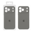 قاب سیلیکونی پاک کنی محافظ لنزدار اورجینال Apple iPhone 17 Pro Max - خاکستری (پک اصلی)