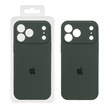 قاب سیلیکونی پاک کنی محافظ لنزدار اورجینال Apple iPhone 17 Pro Max - سبز تیره (پک اصلی)