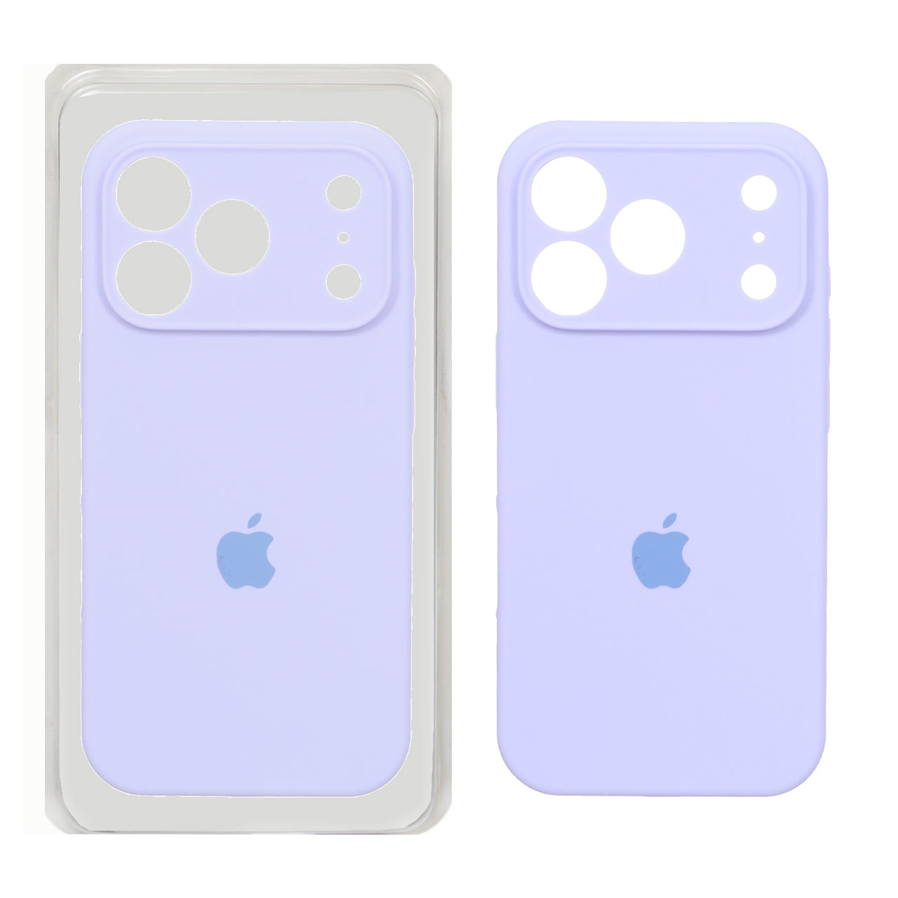 قاب سیلیکونی پاک کنی محافظ لنزدار اورجینال Apple iPhone 17 Pro - بنفش روشن (پک اصلی)