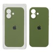 قاب سیلیکونی پاک کنی محافظ لنزدار اورجینال Apple iPhone 17 - سبز زیتونی (پک اصلی)