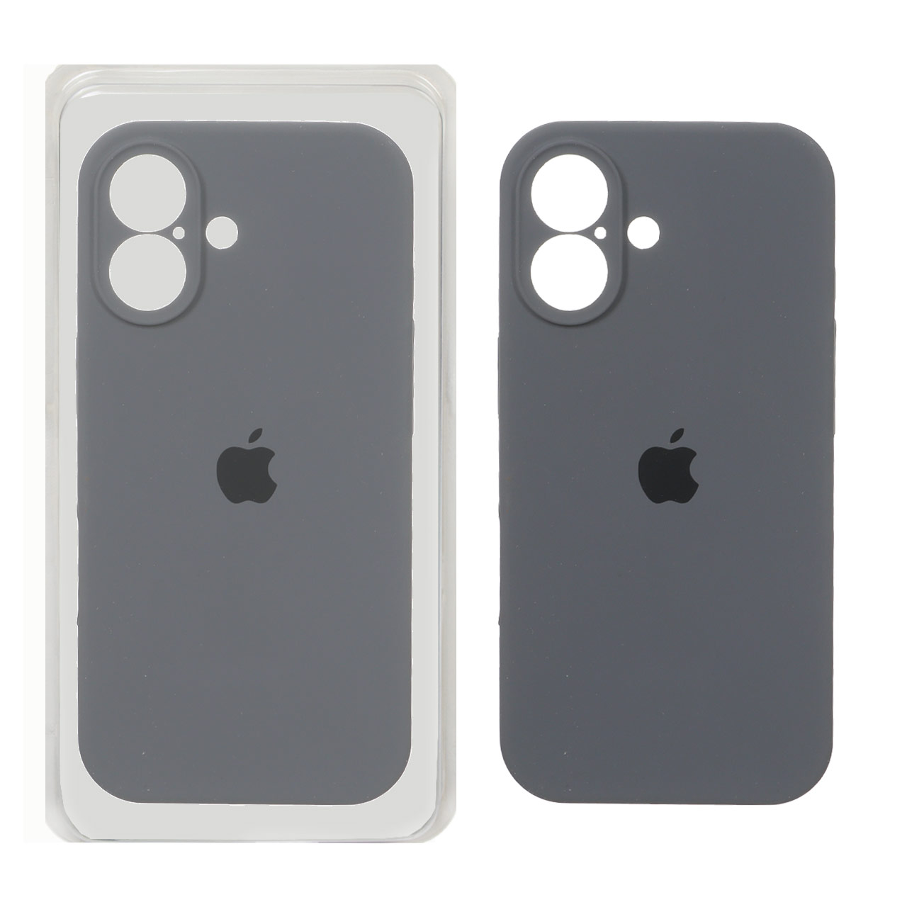 قاب سیلیکونی پاک کنی محافظ لنزدار اورجینال Apple iPhone 17 - ذغالی (پک اصلی)