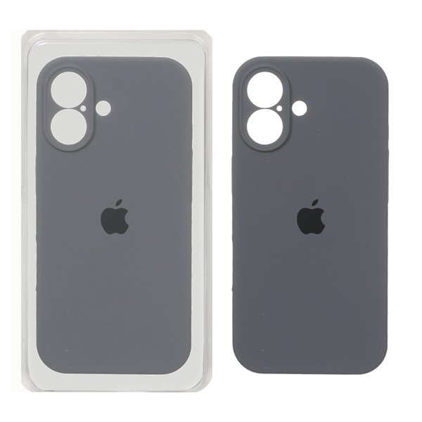 قاب سیلیکونی پاک کنی محافظ لنزدار اورجینال Apple iPhone 17 - ذغالی (پک اصلی)