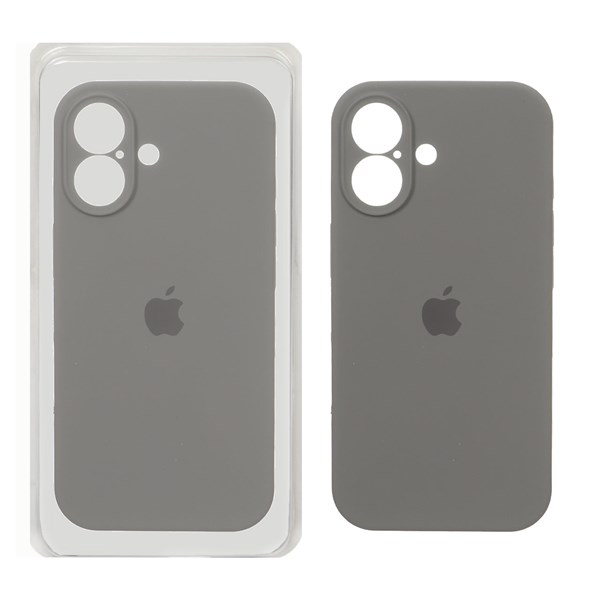 قاب سیلیکونی پاک کنی محافظ لنزدار اورجینال Apple iPhone 17 - خاکستری (پک اصلی)