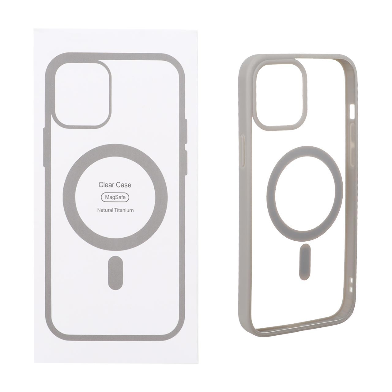 قاب شفاف Apple iPhone 12 Pro Max با قابلیت شارژ MagSafe - خاکستری (پک دار)