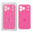 قاب سیلیکونی پاک کنی محافظ لنزدار اورجینال Apple iPhone 17 Pro Max - سرخابی (پک اصلی)