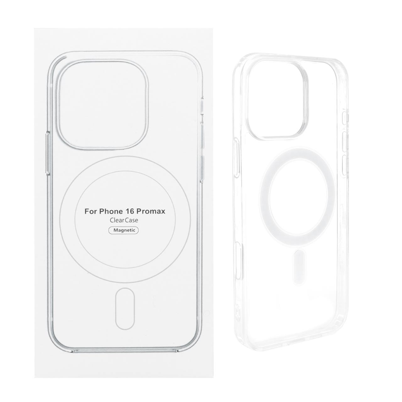 قاب شفاف Apple iPhone 16 Pro Max با قابلیت شارژ NTC - MagSafe (پک دار)