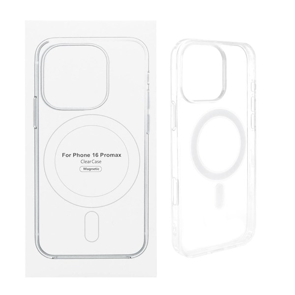 قاب شفاف Apple iPhone 16 Pro Max با قابلیت شارژ NTC - MagSafe (پک دار)