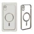 قاب اورجینال الکترواستاتیک Magsafe لنز گلس دار Apple iPhone XR - نقره ای (پک دار)