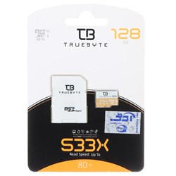 TRUEBYTE microSDHC & adapter UHS-I U3-(80MB/S-533X) - 128GB (گارانتی مادام العمر شرکت آی تین)