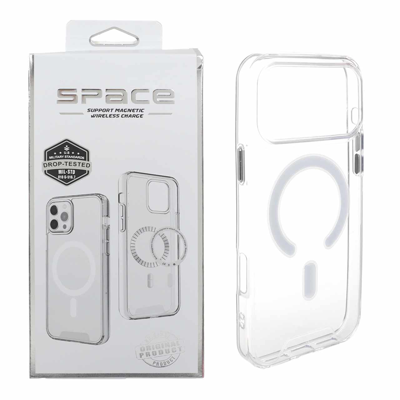 قاب اورجینال Space شفاف Magsafe مدل Apple iPhone 17 Pro Max (پک دار)