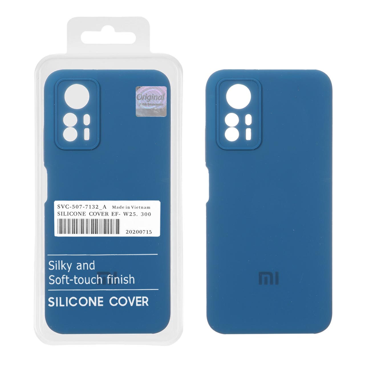 قاب سیلیکونی پاک کنی اورجینال Master Quality مدل Xiaomi Redmi Note 12S - آبی کاربنی (پک دار)