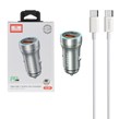 شارژر فندکی PD و فست دو پورت Earldom مدل CC29 30W به همراه کابل شارژ Type-C To Type-C - سبز