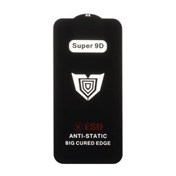 محافظ صفحه نمایش شیشه ای Full Cover ESD Anti Static - Super 9D مدل Apple iPhone 15 Pro (بدون پک)